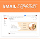 Email Signature Template | Gmail Signature Design | Editable Canva Signature Design