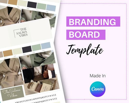 Canva Brand Kit Template | Mini Brand Board Template | Commercial Use