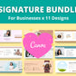Email Signature Templates Bundle | Gmail Signature Design | Editable Canva Signature Design