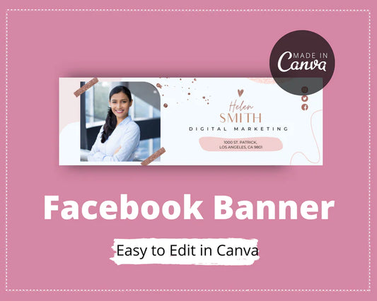 Facebook Timeline Cover Templates | Rose Gold Facebook Banner