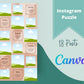 Instagram Puzzle Feed | Instagram Branding Kit | Instagram Layout | IG Grid Canva Templates 18 Posts