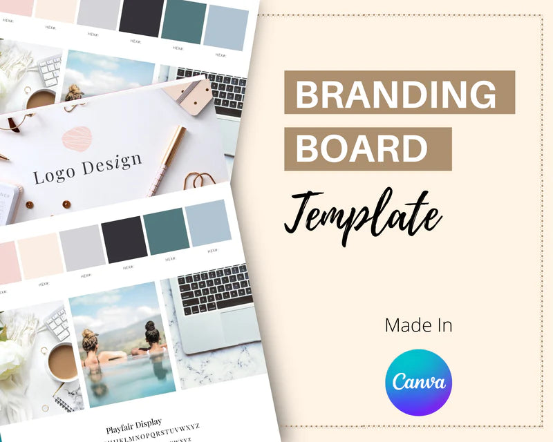 Canva Brand Kit Template | Mini Brand Board Template | Commercial Use