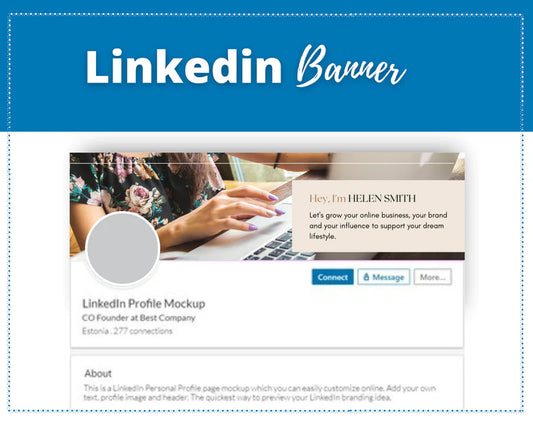 Editable LinkedIn Banner | Canva Template | Linked In | Branding | Header Template | Commercial Use