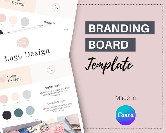 Canva Brand Kit Template | Mini Brand Board Template | Commercial Use