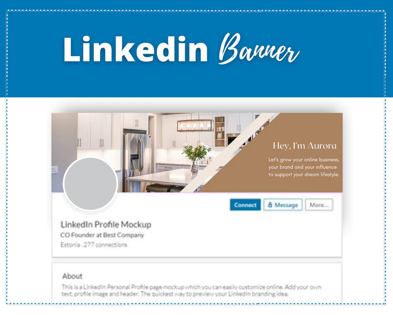 Editable LinkedIn Banner | Canva Template | Linked In | Branding | Header Template | Commercial Use