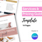 Pricing and Services Template | Canva Template | Coaching Templates | Services Guide