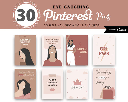 Pinterest Templates Canva - Pinterest Pins Canva Templates - Pinterest Board - Commercial Use