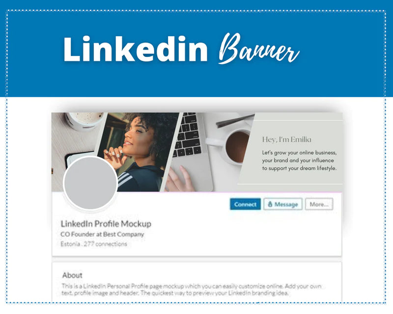 Editable LinkedIn Banner | Canva Template | Linked In | Branding | Header Template | Commercial Use