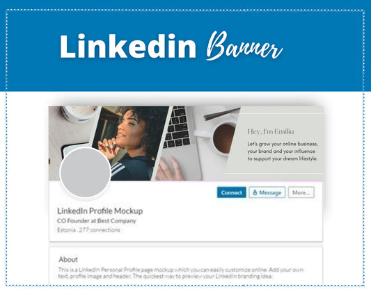 Editable LinkedIn Banner | Canva Template | Linked In | Branding | Header Template | Commercial Use