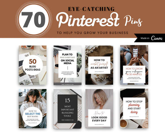 Pinterest Templates Canva - Pinterest Pins Canva Templates - Pinterest Board - Commercial Use