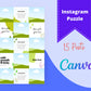 Instagram Puzzle Feed | Instagram Branding Kit | Instagram Layout | IG Grid Canva Templates 15 Posts