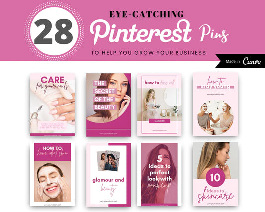 Pinterest Templates Canva - Pinterest Pins Canva Templates - Pinterest Board - Commercial Use
