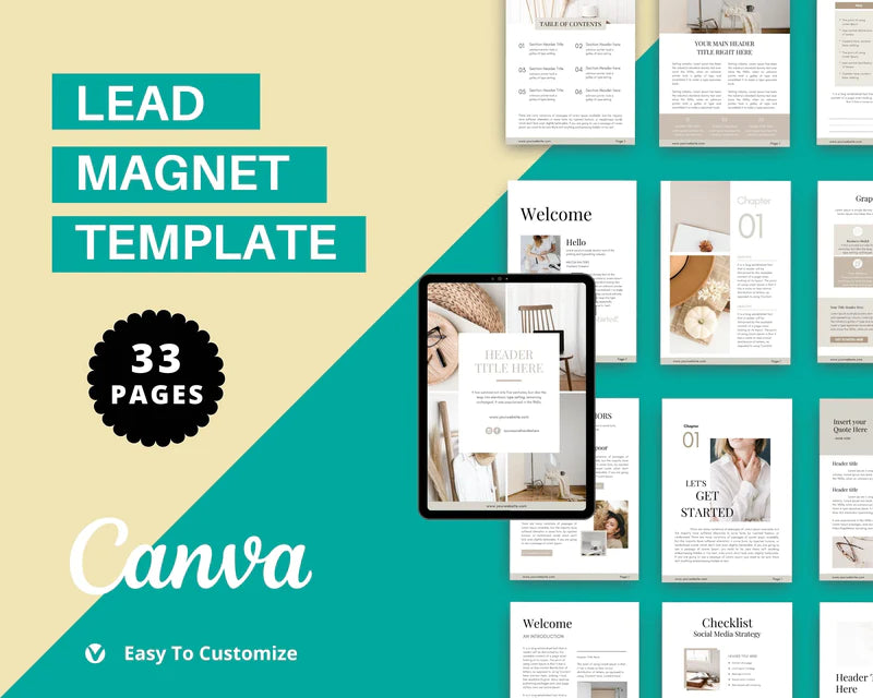 Brown Lead Magnet Template | Lead Magnet Design in Canva | Commercial Use
