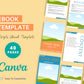 Canva Orange Ebook Template, Editable Canva Template, 40 page Ebook Template | A4 Size