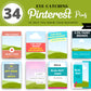 Pinterest Templates Canva - Pinterest Pins Canva Templates - Pinterest Board - Commercial Use