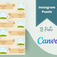 Instagram Puzzle Feed | Instagram Branding Kit | Instagram Layout | IG Grid Canva Templates 18 Posts