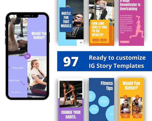 Colourful Instagram Story Templates | Canva Instagram Templates | Insta Story Templates