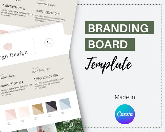 Canva Brand Kit Template | Mini Brand Board Template | Commercial Use