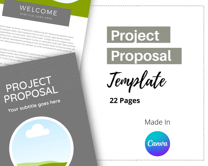 Proposal Template in Canva | Project Pitch | Proposal Template | Commercial Use