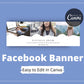Facebook Timeline Cover Templates, Personal Brand Facebook Banner in Canva