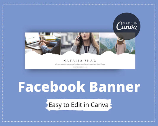 Facebook Timeline Cover Templates, Personal Brand Facebook Banner in Canva