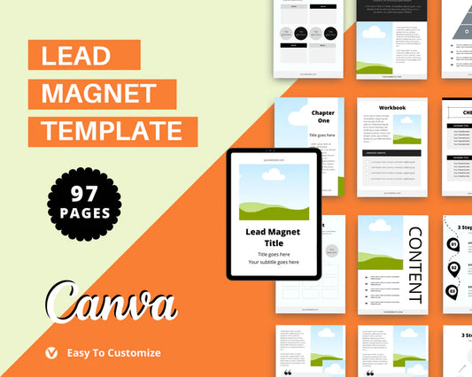Black and White Lead Magnet Template | Lead Magnet Design in Canva | Commercial Use