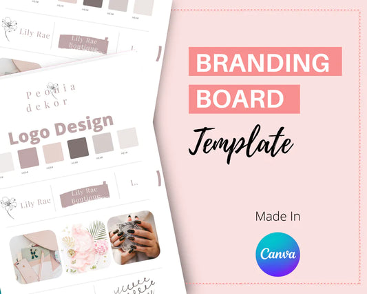 Canva Brand Kit Template | Mini Brand Board Template | Commercial Use