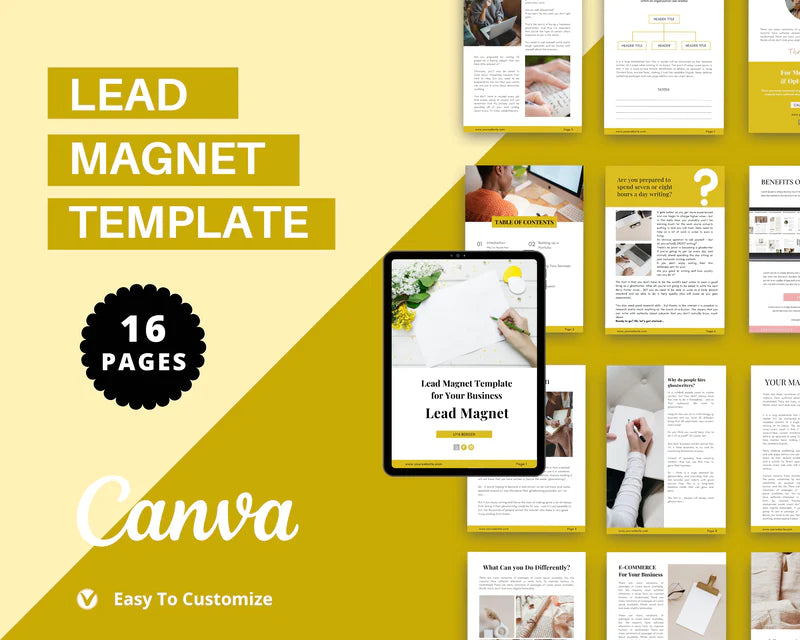 Gold Lead Magnet Template | Lead Magnet Design in Canva | Commercial Use