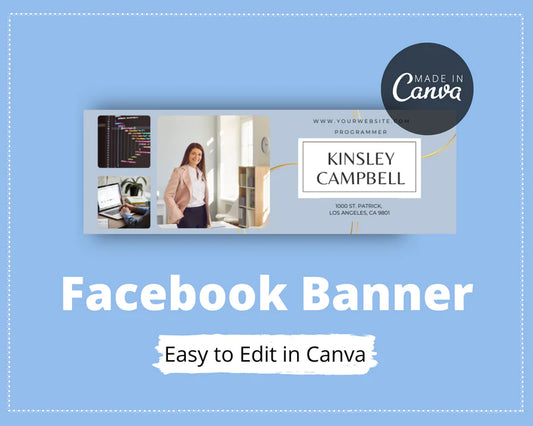 Facebook Timeline Cover Templates, Winter Facebook Banner in Canva