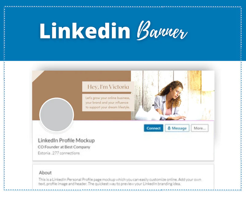 Editable LinkedIn Banner | Canva Template | Linked In | Branding | Header Template | Commercial Use