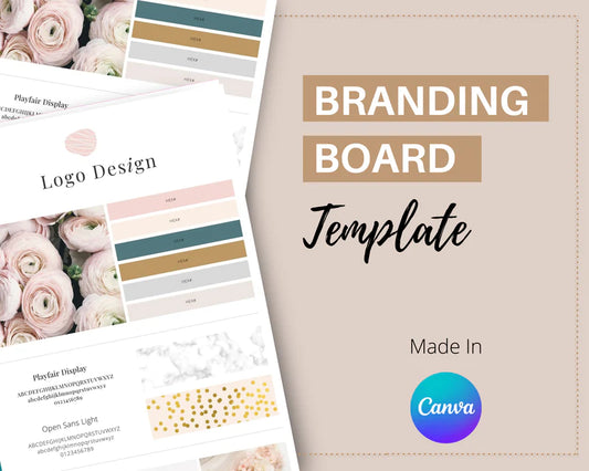 Canva Brand Kit Template | Mini Brand Board Template | Commercial Use