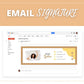 Email Signature Template | Gmail Signature Design | Editable Canva Signature Design