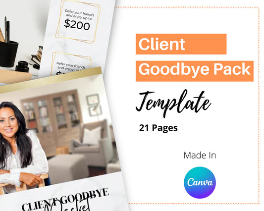 Client Good Bye Packet, Client Exit Canva Template, Offboarding Kit