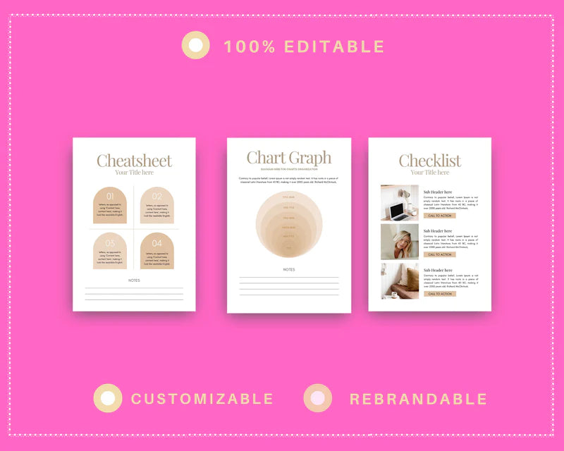 Pastel Lead Magnet Template | Lead Magnet Design in Canva | Commercial Use