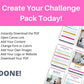 Colorful Challenge Template Canva Template, Daily Challenge, Commercial Use