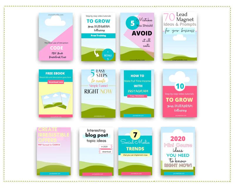 Pinterest Templates Canva - Pinterest Pins Canva Templates - Pinterest Board - Commercial Use