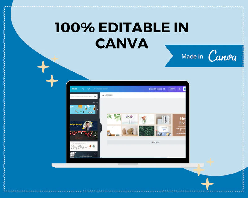 Editable LinkedIn Banner | Canva Template | Linked In | Branding | Header Template | Commercial Use