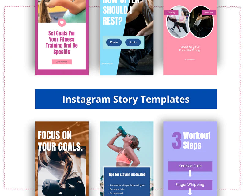 Colourful Instagram Story Templates | Canva Instagram Templates | Insta Story Templates