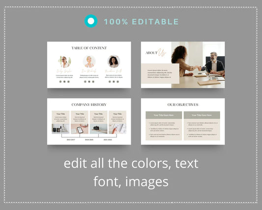 Business Plan Slide Deck Presentation | Startup Slide Deck in Canva | Commercial Use