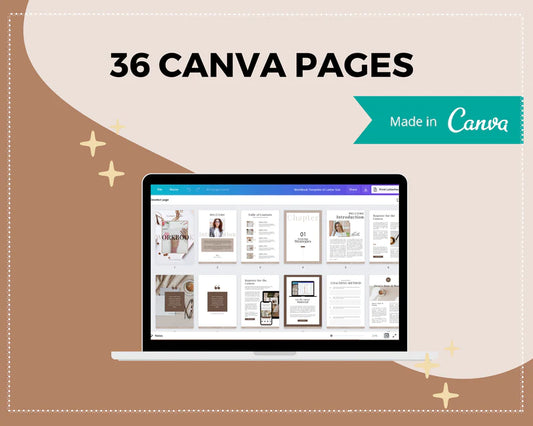 Course Workbook Template, eCourse Workbook, Canva Template, Checklist Template