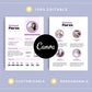 Purple Media Kit Template | Media Press Kit | Canva Template | Commercial Use