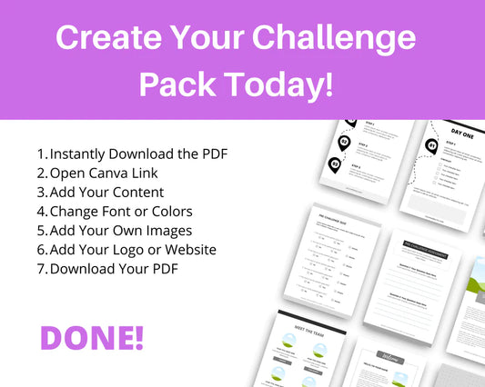 3 Day Challenge Template Canva Template, Daily Challenge, Commercial Use