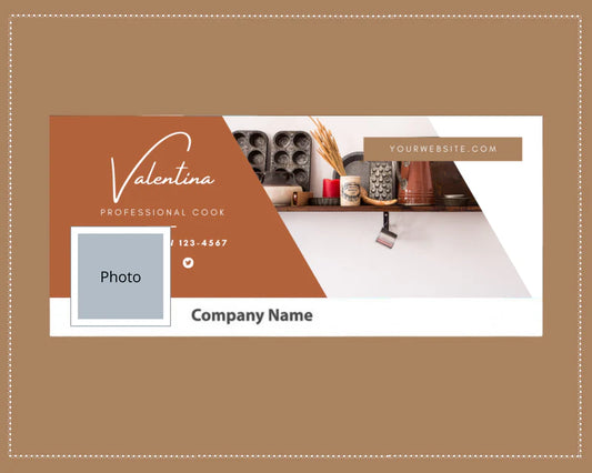 Facebook Timeline Cover Templates, Brown Facebook Banner in Canva