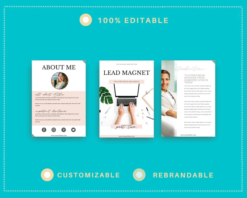 Modern Lead Magnet Template | Lead Magnet Design in Canva | Commercial Use