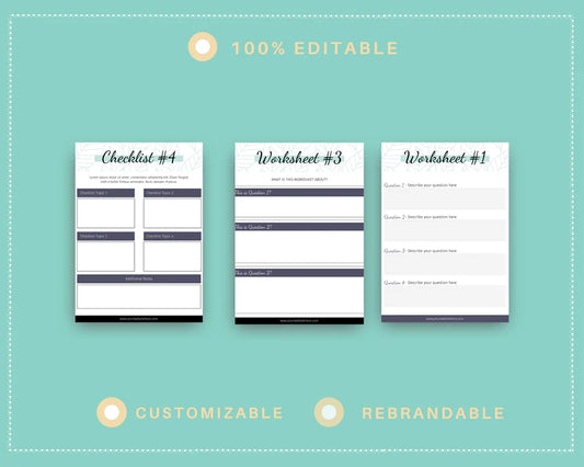 Turquoise Lead Magnet Template | Lead Magnet Design in Canva | Commercial Use