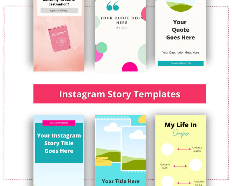 Instagram Stories | Canva Instagram Templates | Customizable IG Story Templates