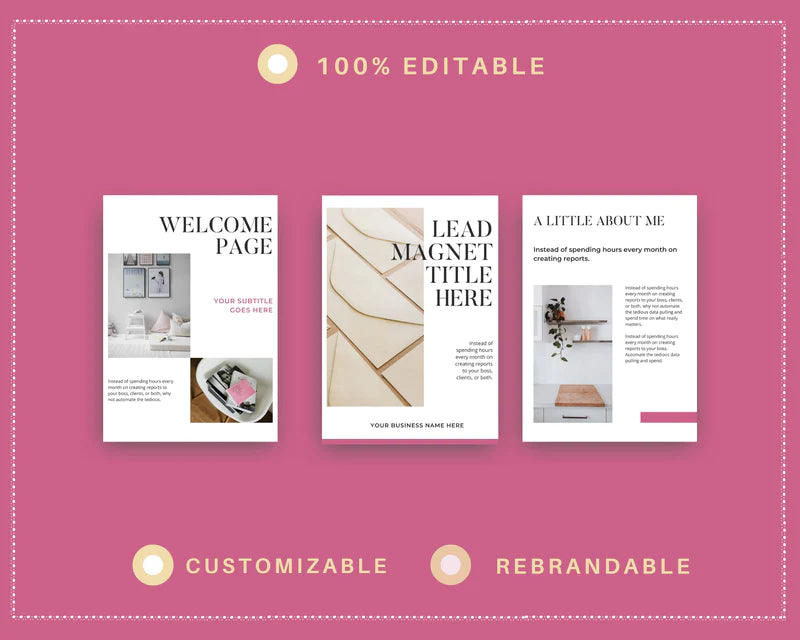 Neutral Lead Magnet Template | Lead Magnet Design in Canva | Commercial Use