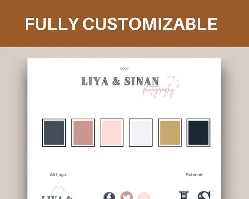 Canva Brand Kit Template | Mini Brand Board Template | Commercial Use