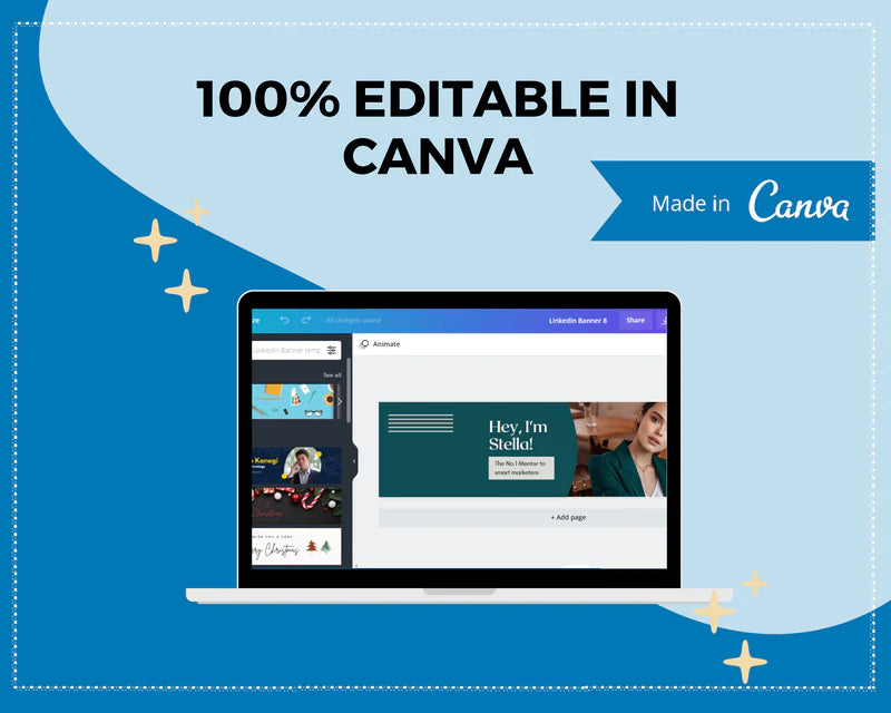 Editable LinkedIn Banner | Canva Template | Linked In | Branding | Header Template | Commercial Use