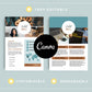 Media Kit Template | Media Press Kit | Canva Template | Commercial Use